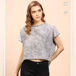 Pepe Jeans Polka Dot Swing Casual Top- Small
